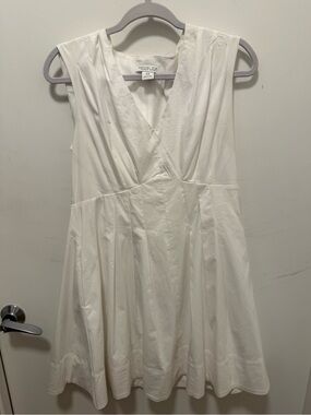 Rachel Zoe Ivory V-Neck Sleeveless Mini Dress